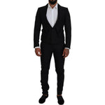 Dolce & Gabbana Black Polyester Men 2 Piece MARTINI Suit KOS2131 - 46