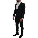Dolce & Gabbana Black Polyester Men 2 Piece MARTINI Suit KOS2131 - 46