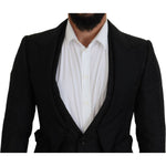 Dolce & Gabbana Black Polyester Men 2 Piece MARTINI Suit KOS2131 - 46
