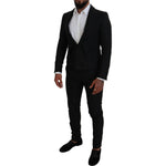 Dolce & Gabbana Black Polyester Men 2 Piece MARTINI Suit KOS2131 - 46