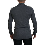 Dolce & Gabbana Dark Gray Nylon Turtleneck Pullover Sweater TSH83612 - 48
