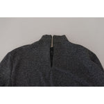 Dolce & Gabbana Dark Gray Nylon Turtleneck Pullover Sweater TSH83612 - 48