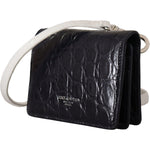 Dolce & Gabbana Blue White Caiman Leather Strap Card Holder Wallet VAS130280