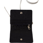 Dolce & Gabbana Blue White Caiman Leather Strap Card Holder Wallet VAS130280