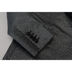 Dolce & Gabbana Black Silver Jacquard Slim Fit Jacket Blazer KOS2115-46
