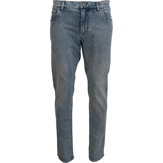 Dolce & Gabbana Blue Wash Slim Fit Cotton Denim Jeans