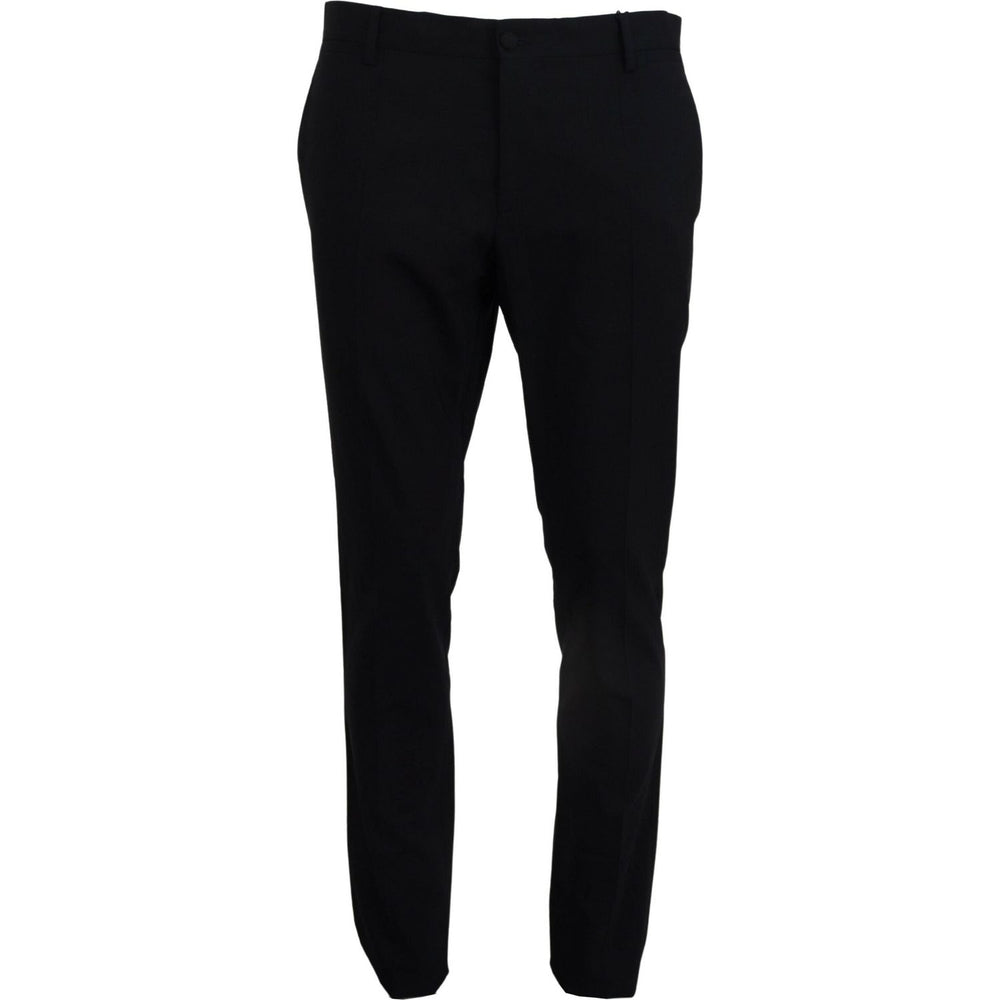 Dolce & Gabbana Blue Wool Stretch Dress Formal Slim Fit Pant PAN74568-54