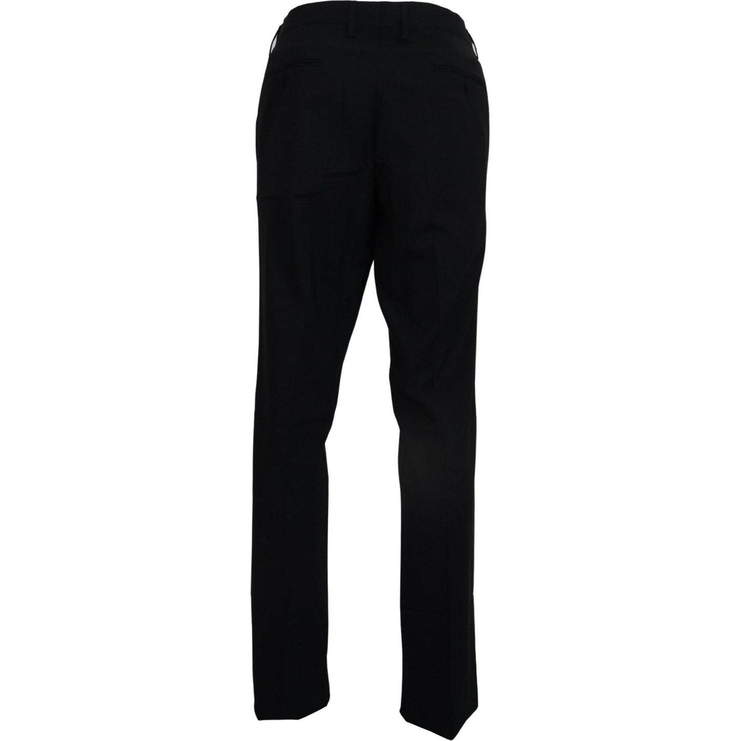 Dolce & Gabbana Black Wool Stretch Dress Formal Slim Fit Pant PAN74580- 54
