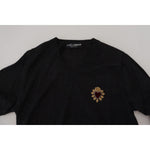 Dolce & Gabbana Gray Cashmere V-neck Gold Heart Sweater TSH83627- 44