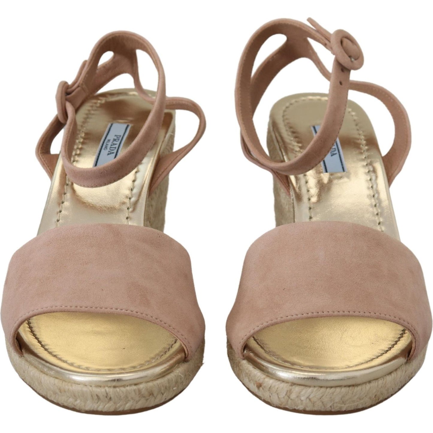 Prada Pink Suede Leather Ankle Strap Sandals LA10137- 40.5