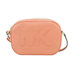 Michael Kors Jet Set Travel Medium Sherbert Leather Oval Camera Crossbody Bag 85036