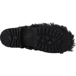 Dolce & Gabbana Black Leather Combat Shearling Boots Shoes MV4924- 42