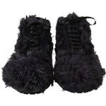 Dolce & Gabbana Black Leather Combat Shearling Boots Shoes MV4924- 42