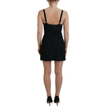 Dolce & Gabbana Black Fit Wool Stretch Sheath Mini Dress DR28882-40