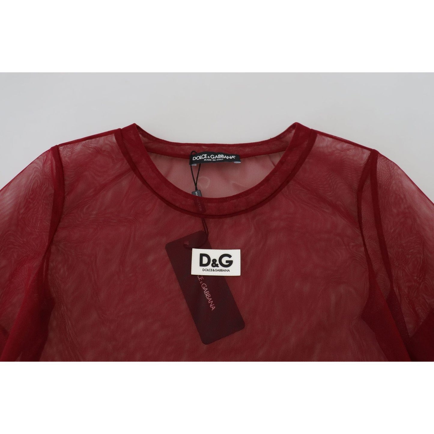 Dolce & Gabbana Maroon Nylon Two Layer Shift Mini Dress DR28883-40