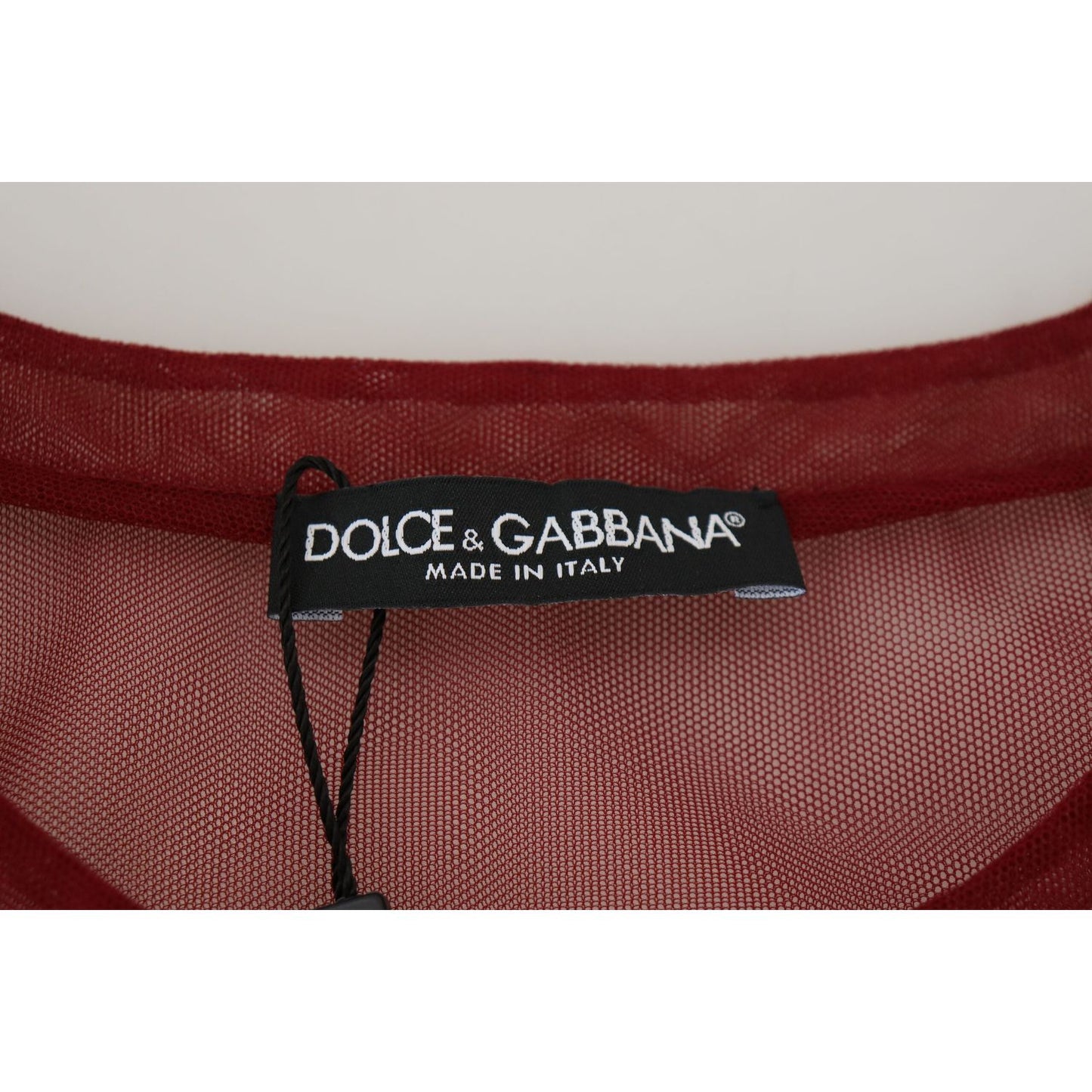 Dolce & Gabbana Maroon Nylon Two Layer Shift Mini Dress DR28883-40