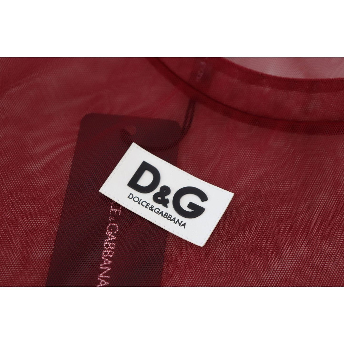 Dolce & Gabbana Maroon Nylon Two Layer Shift Mini Dress DR28883-40