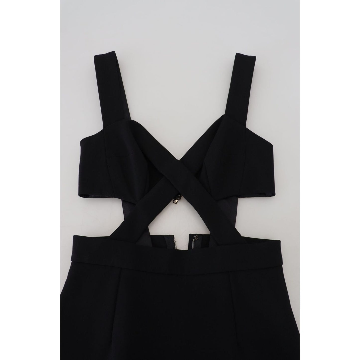 Dolce & Gabbana Black Viscose Bodycon Sheath Midi Dress DR28893-40