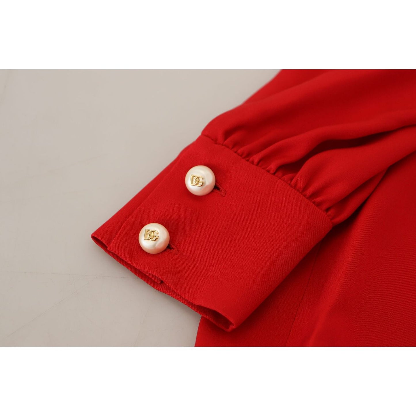 Dolce & Gabbana Red Silk Sheath A-line Knee Length Dress DR28907-38