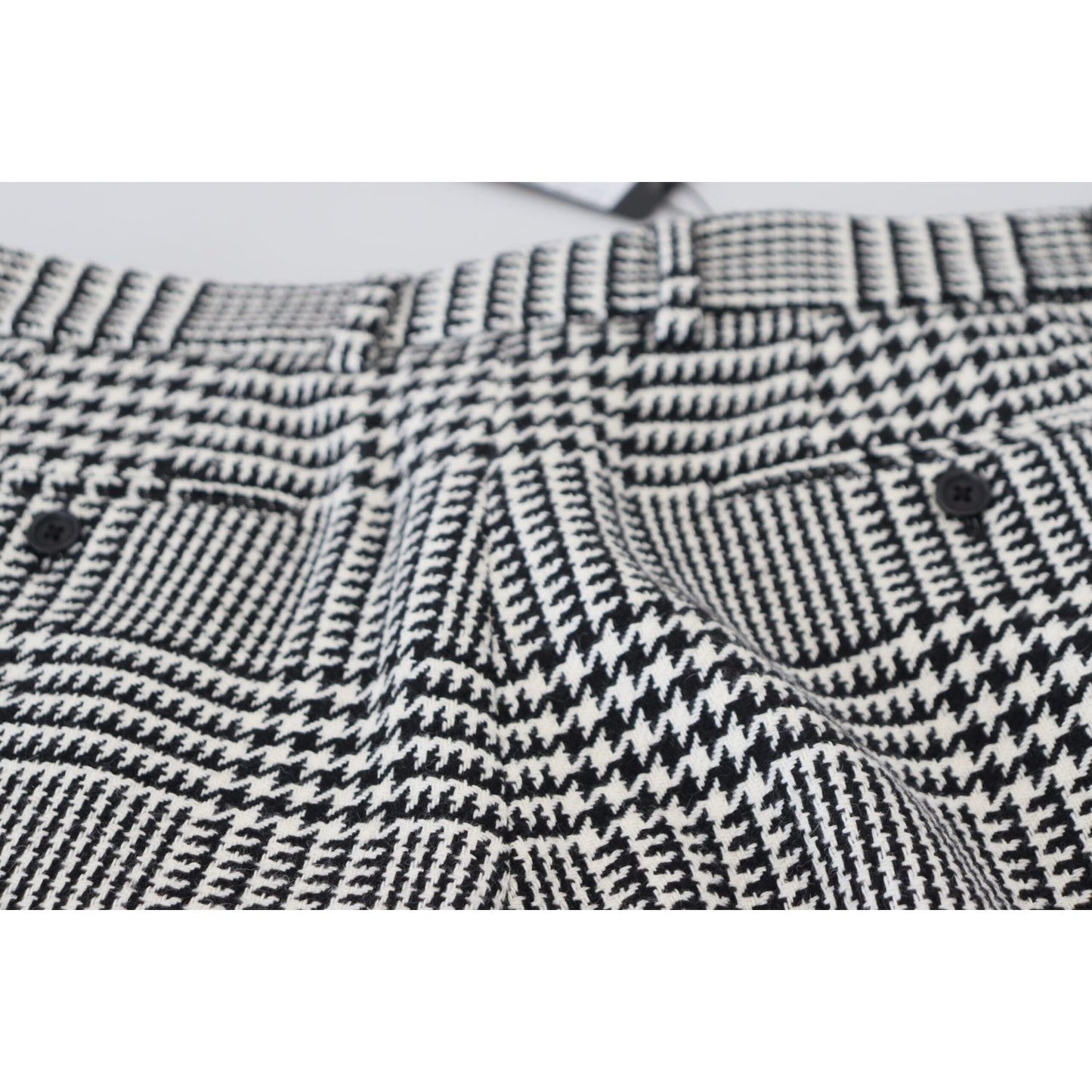 Dolce & Gabbana Gray Plaid High Waist Wide Leg Alpaca Pants PAN74172 - 48