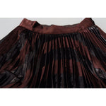 Dolce & Gabbana Brown Polyester High Waist A-line Maxi Skirt SKI1813 - 40