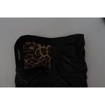 Dolce & Gabbana Black Lambskin Leather A-line Mini Skirt SKI1906 - 42