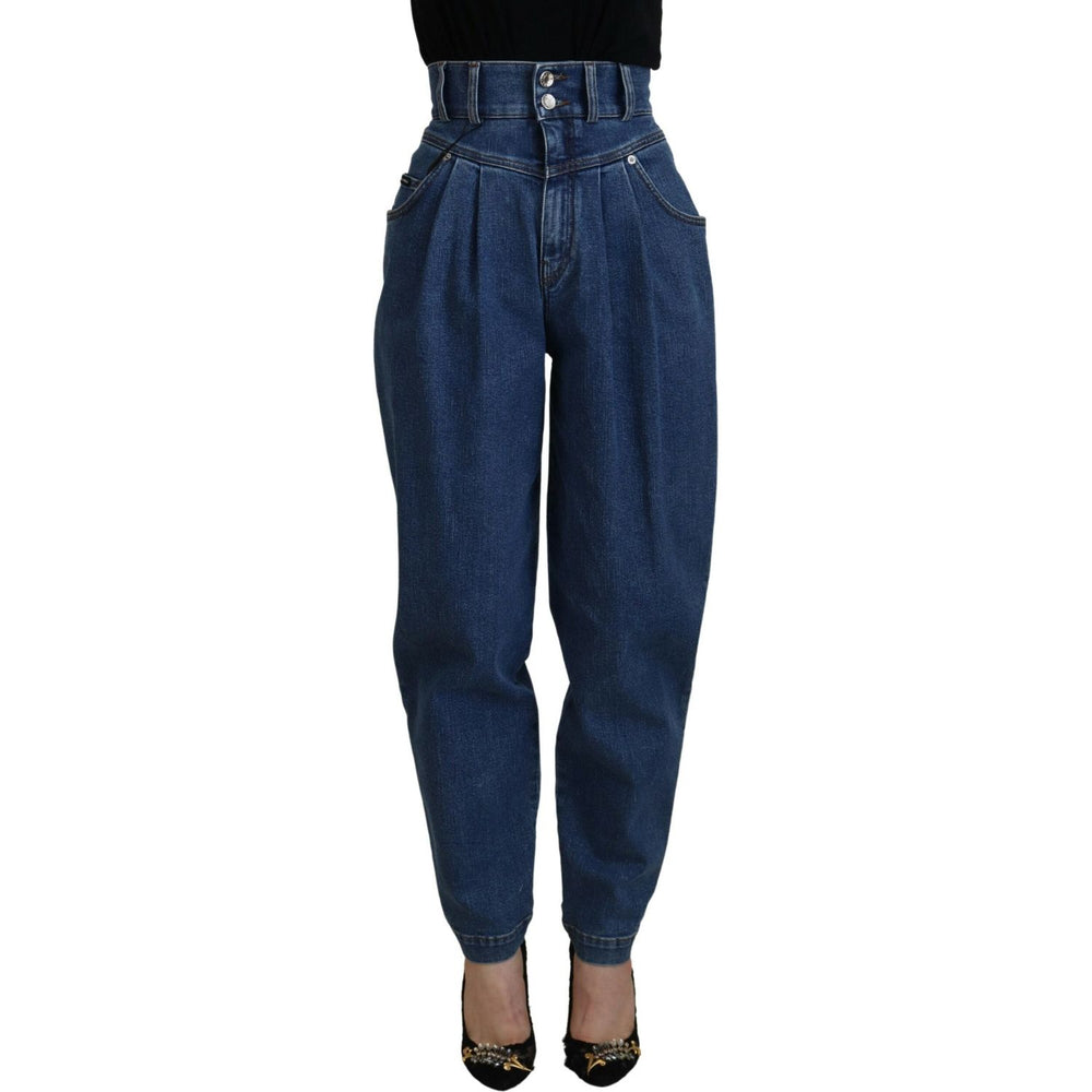 Dolce & Gabbana Blue High Waist Denim Cotton Stretch Jeans PAN74231-36