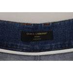 Dolce & Gabbana Blue High Waist Denim Cotton Stretch Jeans PAN74231-36