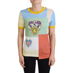 Dolce & Gabbana Multicolor Cotton DG Love Patchwork TSH8068- 36