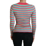Dolce & Gabbana Multicolor Crewneck Pullover Silk Sweater TSH8070- 42