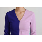 Dolce & Gabbana Multicolor V-neck Viscose Long Sleeves Sweater TSH83694- 40