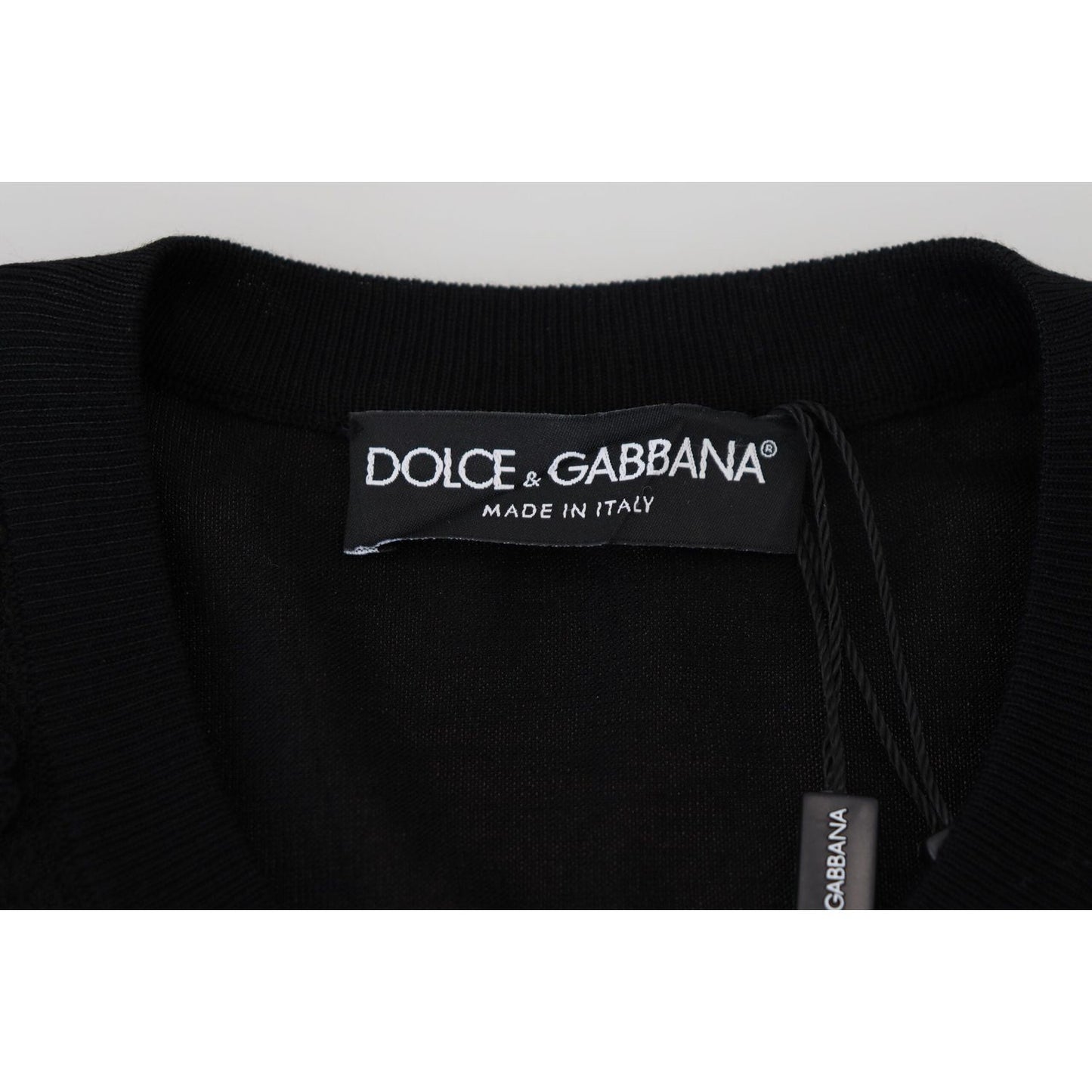 Dolce & Gabbana Black Floral Lace Button Cardigan Sweater TSH83743- 38