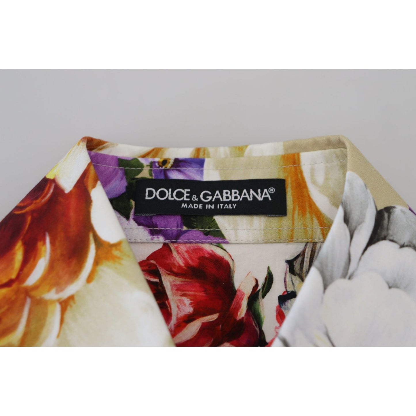 Dolce & Gabbana Multicolor Floral Cotton Collared Blouse Top TSH83752- 36