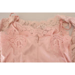 Dolce & Gabbana Pink Floral Lace Sleeveless Tank Blouse Top TSH83784- 40