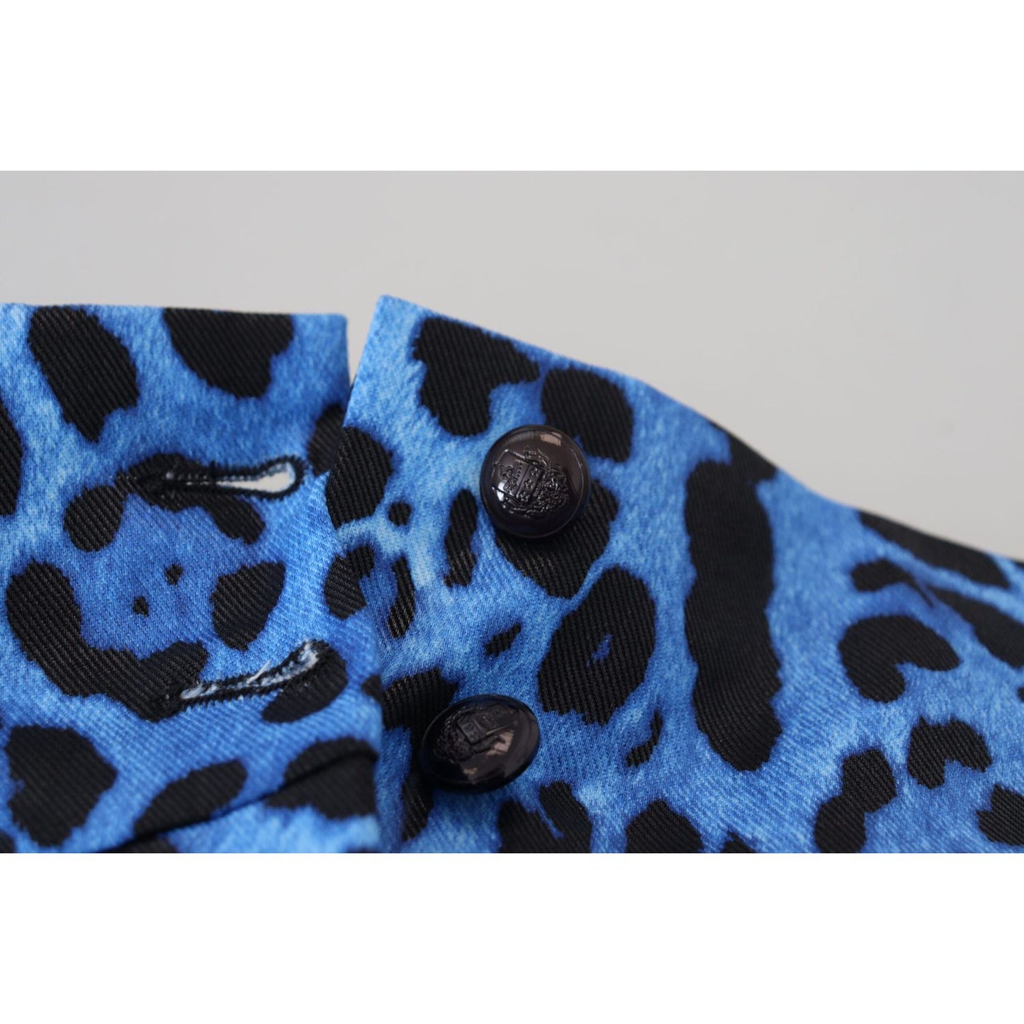 Dolce & Gabbana Blue Leopard Print High Waist Pants PAN74184- 40