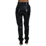Dolce & Gabbana Black Nylon High Waist Skinny Pants PAN74194- 40