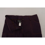 BENCIVENGA Elegant Tapered Purple Cotton Pants BENCIVENGA Black