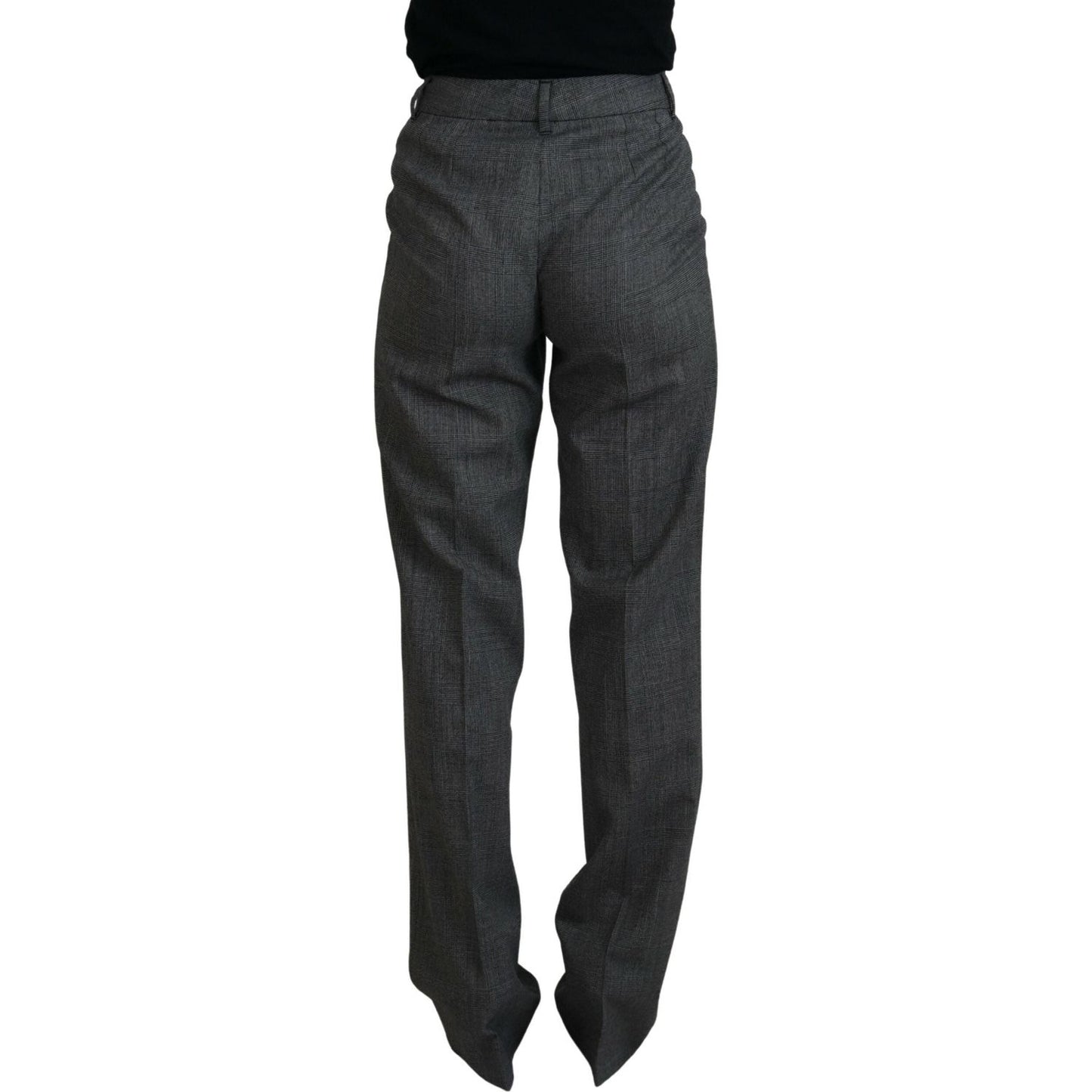 Dolce & Gabbana Gray High Waist Women Wool Pants PAN74210-40