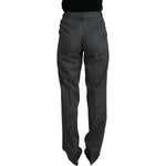 Dolce & Gabbana Gray High Waist Women Wool Pants PAN74210-40