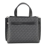 Michael Kors Emilia Small Black Signature PVC Satchel Crossbody Handbag Purse 64874