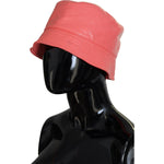 Dolce & Gabbana Peach Quilted Faux Leather Women Bucket Cap Hat HAT9454-57