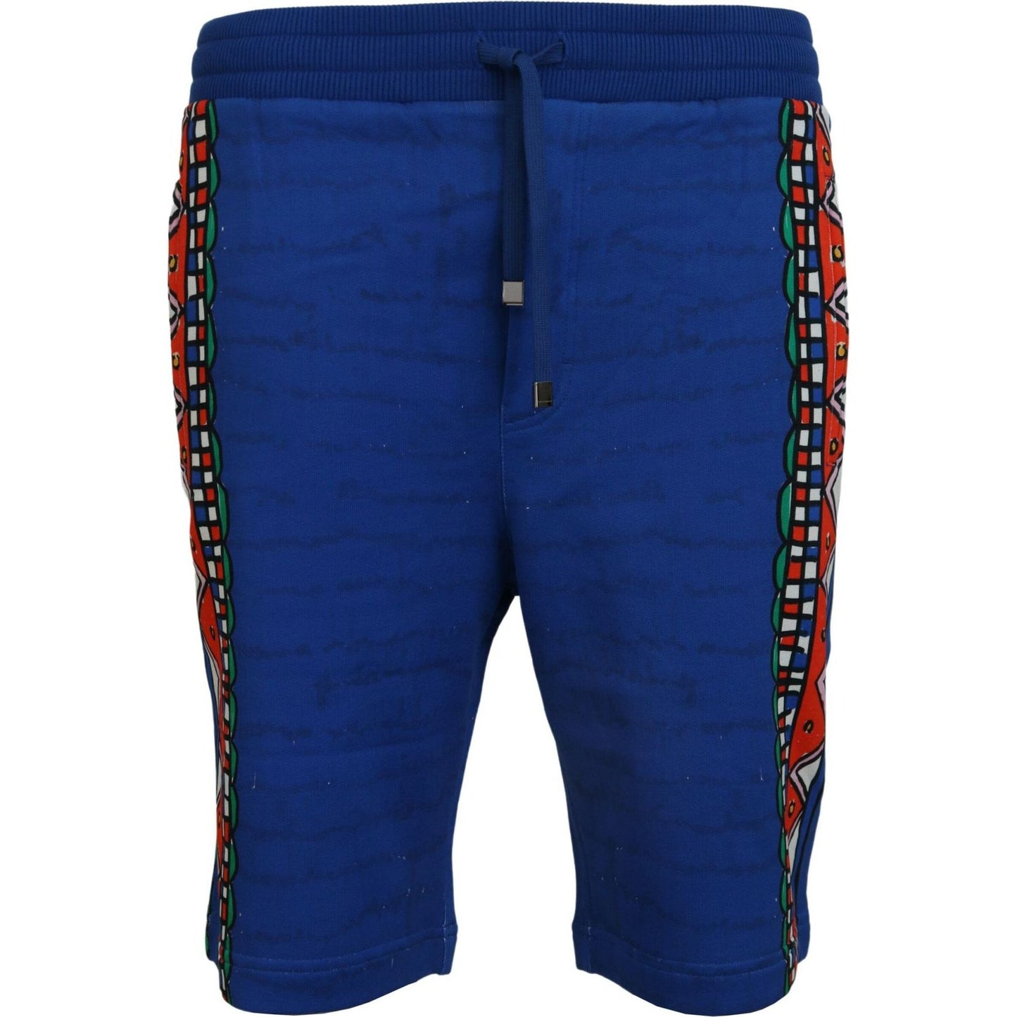 Dolce & Gabbana Blue Cotton Printed Bermuda Shorts PAN74565-44