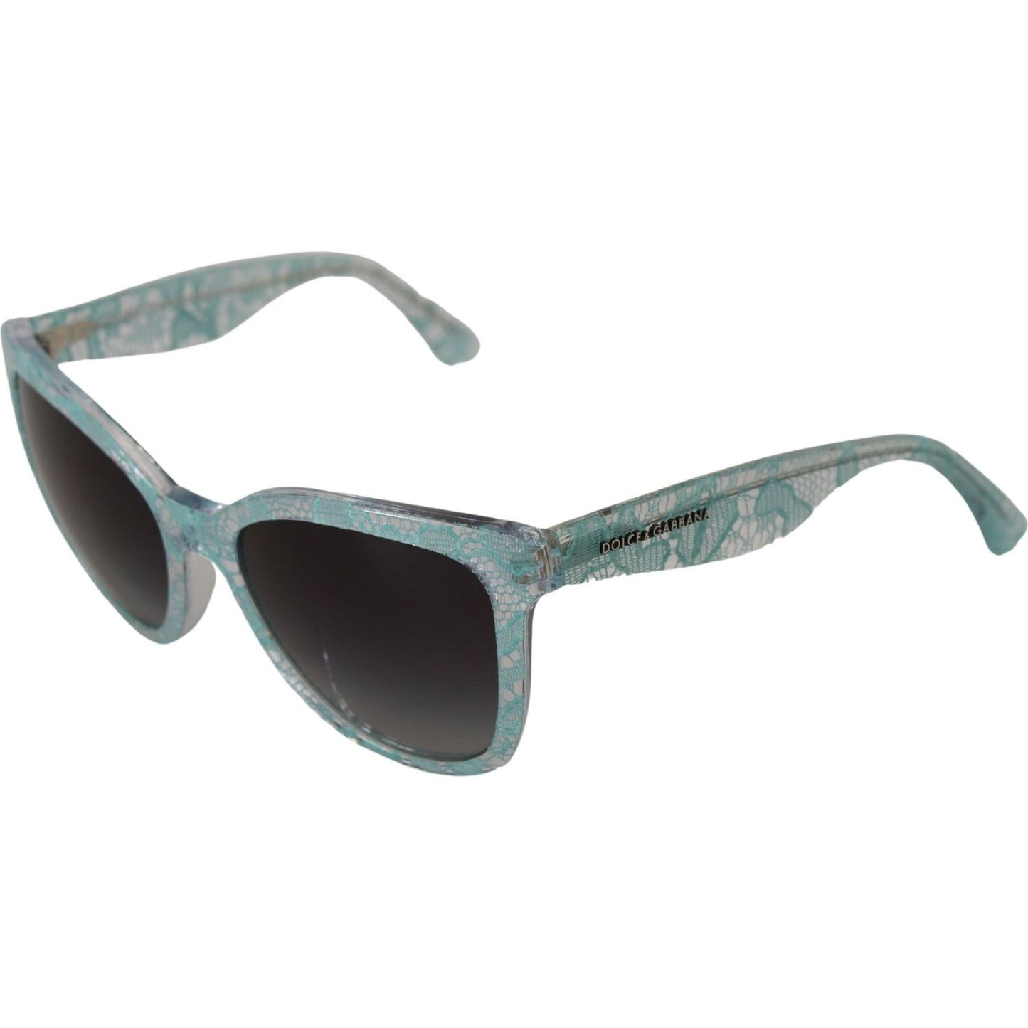 Dolce & Gabbana Blue DG4190 Lace Crystal Acetate Butterfly Sunglasses GLA1273