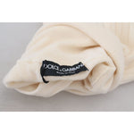 Dolce & Gabbana Ivory Turtleneck Distressed Cuff Pullover Sweater TSH84014-46