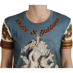 Dolce & Gabbana Multicolor DG Logo Angel Printed Shirt Top TSH8144 -36