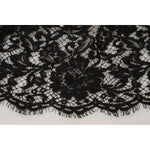 Dolce & Gabbana Black Floral Lace Cotton Shift Mini Dress DR28864 -40
