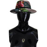 Dolce & Gabbana Multicolor Patchwork Women Fedora Wide Brim Hat HAT9495-57