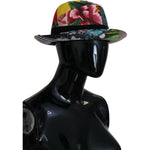 Dolce & Gabbana Multicolor Patchwork Women Fedora Wide Brim Hat HAT9495-57