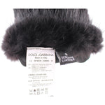 Dolce & Gabbana Black Beaver Fur Lambskin Leather Elbow Gloves MOM11432- 7.5