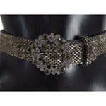 Dolce & Gabbana Multicolor Wide Crystal Buckle Sequined Belt BA003- 65